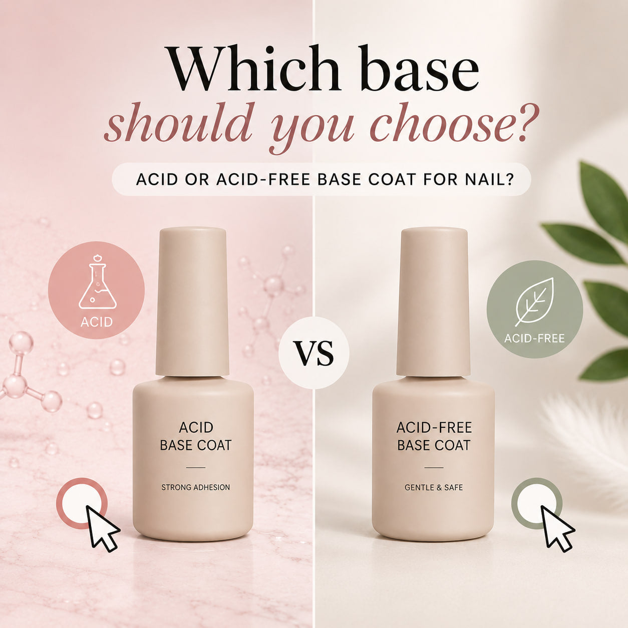 Which Base should you choose for nail ? Acid or acid-free base coat ?