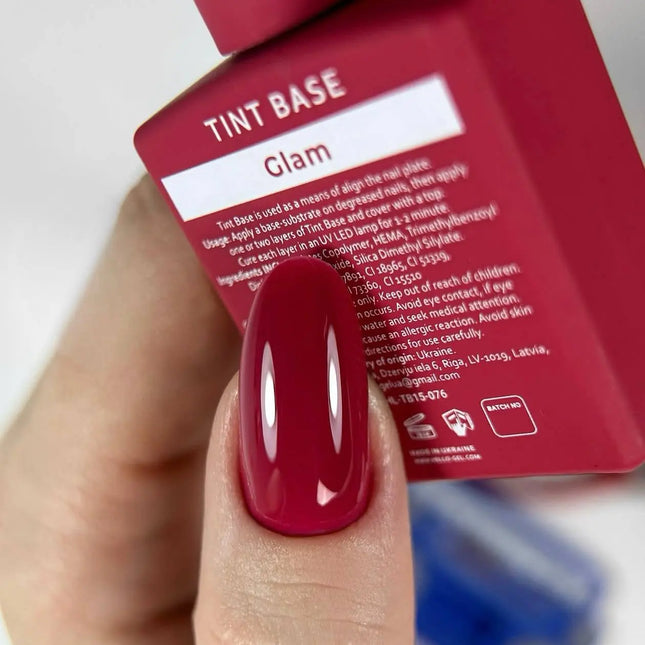 Capa de base Tint Base Color Glam "Rojo rosado" 15 ml HEYLOVE