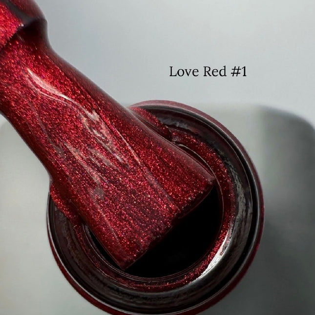 Esmalte en gel Saga Love Red 1 Shimmer 10 ml