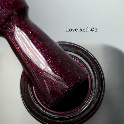 Esmalte en gel Saga Love Red 3 Shimmer Burdeos 10 ml