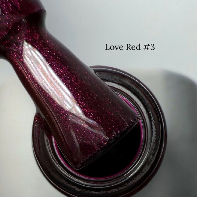 Esmalte en gel Saga Love Red 3 Shimmer Burdeos 10 ml