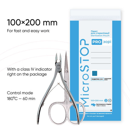 Craft bag for sterilization MicroSTOP 100*200mm (Transparent) 100pcs