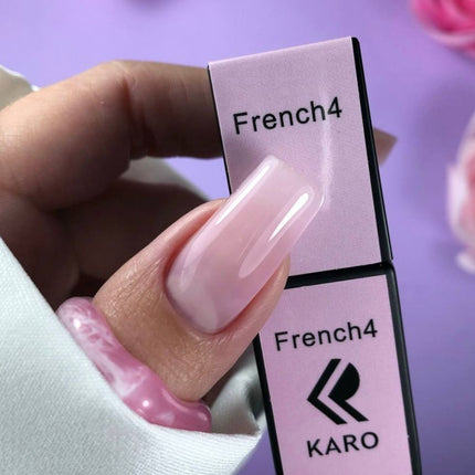 Esmalte en gel French 4 Rosa translúcido 8ml KARO
