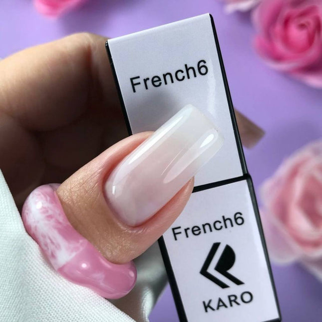 Gel Polish French 6 Translucent Milky-Pink 8ml KARO