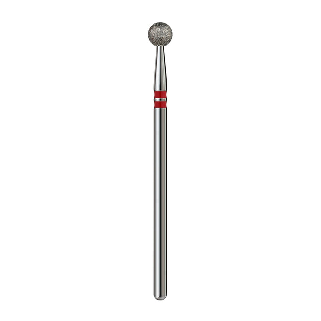 Broca de diamante para clavos Premium, “Ball”, 4.0 mm, Rojo, Profmanicure Freza