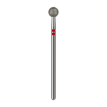 Premium Diamond nail drill bit, “Ball”, 5.0 mm, Red, Profmanicure Freza