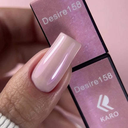 Esmalte en gel Desire 158 Beige rosado con brillo 8ml KARO