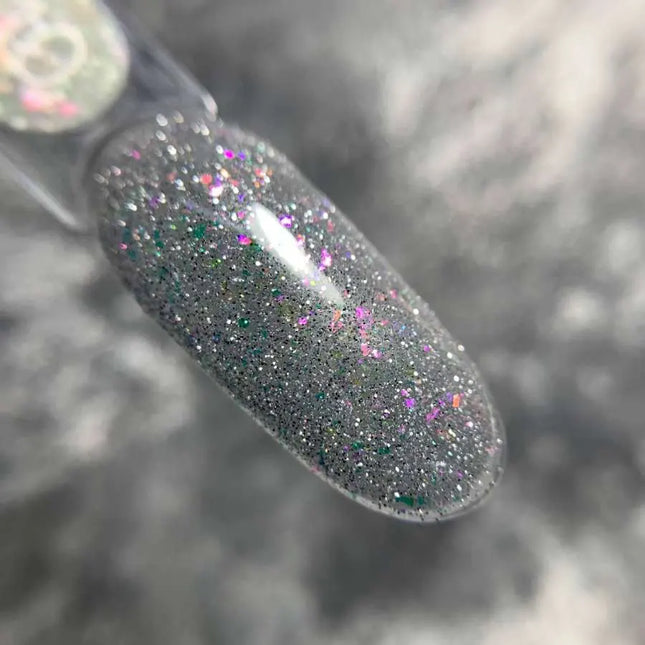 Luna Lurex Capa de base №10 Plata con papel holográfico 13ml