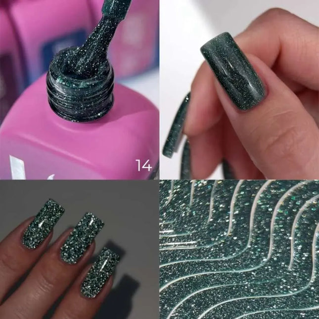 Luna Lurex Capa de base №14 Verde Profundo 13ml