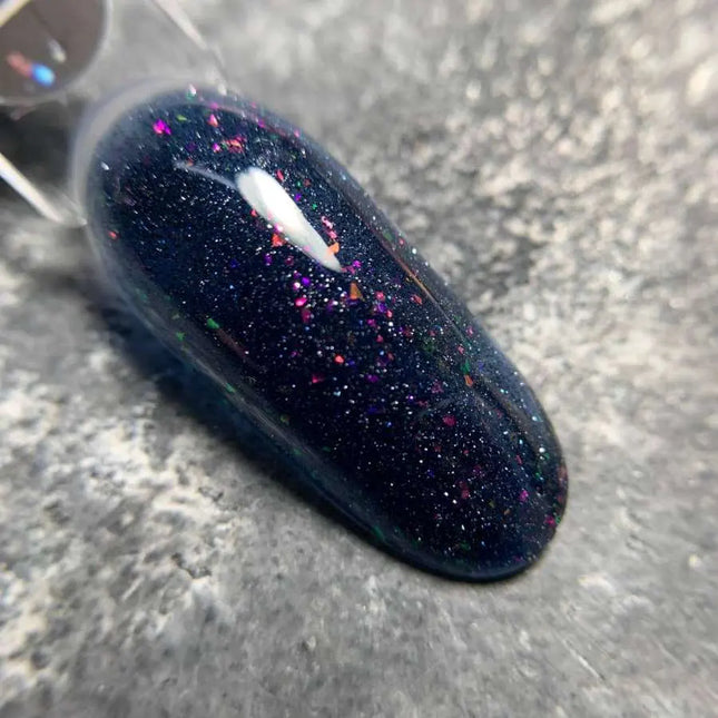 Luna Lurex Capa de base №21 Negro-azul con papel holográfico 13ml