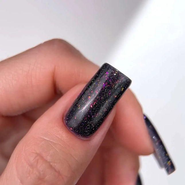 Luna Lurex Capa de base №21 Negro-azul con papel holográfico 13ml