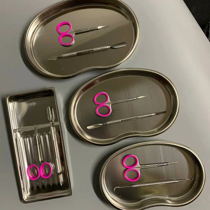 Bandeja metálica para instrumentos con forma de riñón S