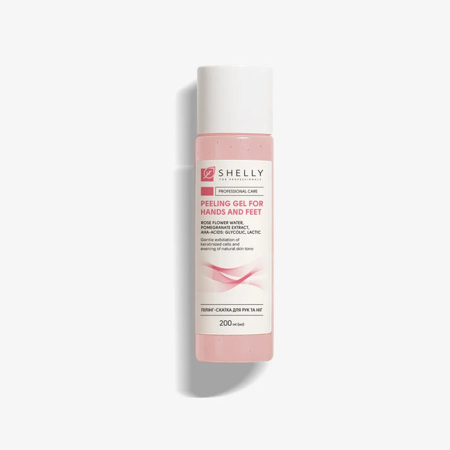 Peeling Gel for Hands & Feet with Rose Hydrolate & Pomegranate Extract Shelly 200 ml