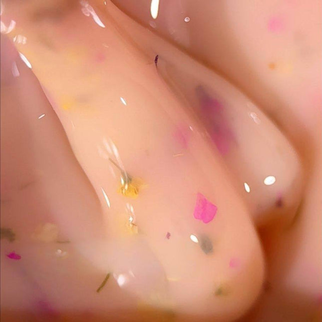 Saga Liquid Floral Gel №4 Peach with dried flowers 15ml