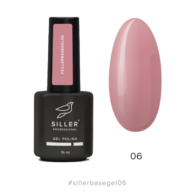 Base BaseGEL №6 15 мл (with brush) Siller - Bottle gel