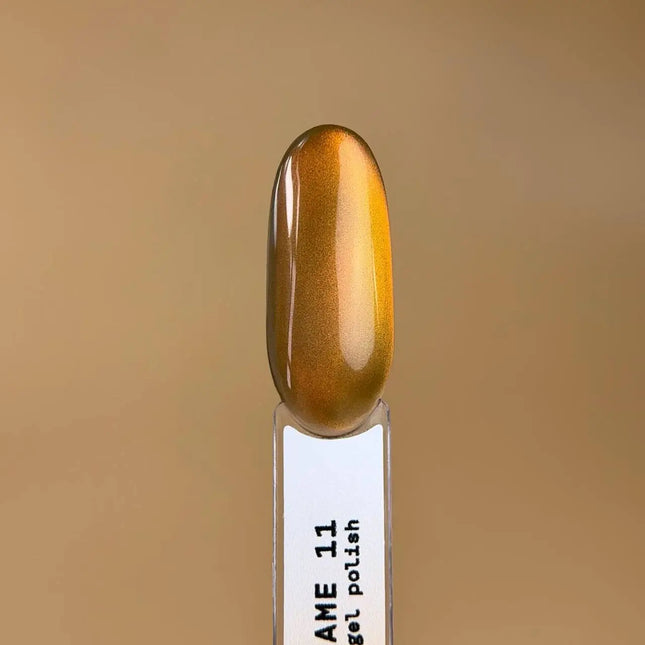 Esmalte en gel BIBLIOTEKA Cat Eye Nº11 Flame 10ml - Naranja cobre