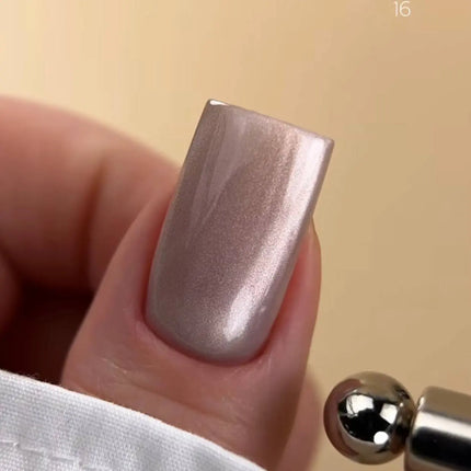 BIBLIOTEKA Esmalte de Gel Cat Eye №16 Eclipse 10ml - Gris plateado