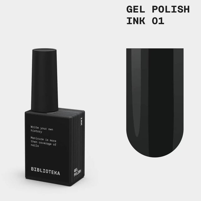 BIBLIOTEKA Esmalte en gel №001 Tinta 10ml - Color negro