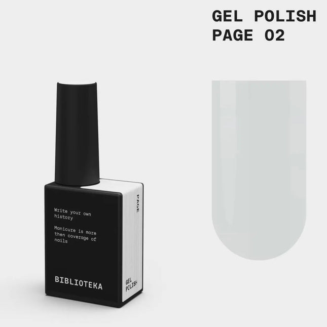 BIBLIOTEKA Esmalte en gel №002 Página 10ml - Color blanco
