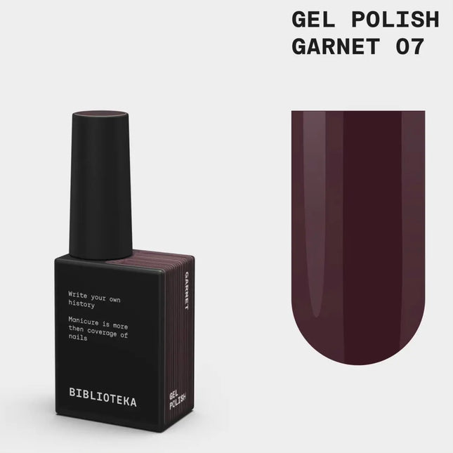 Esmalte en gel BIBLIOTEKA №007 Granate 10ml - Color burdeos intenso
