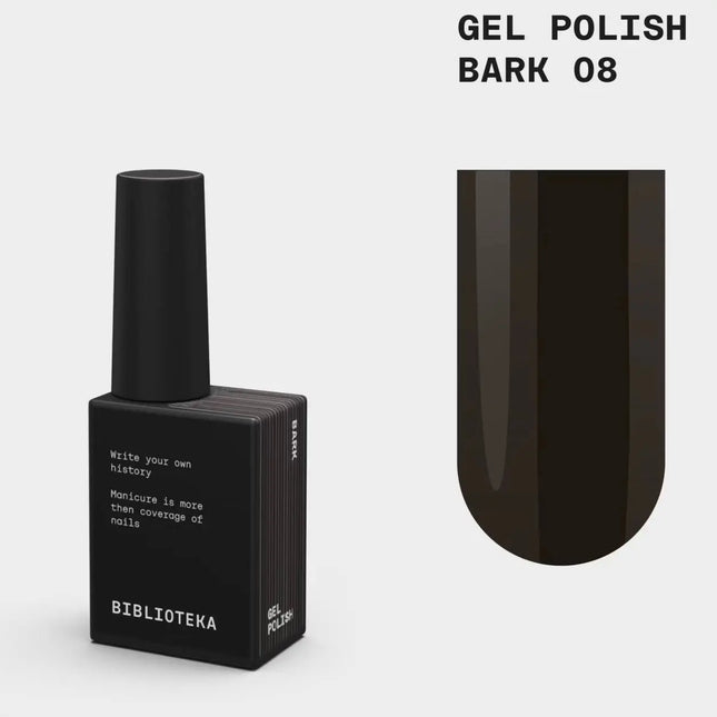 Esmalte en gel BIBLIOTEKA №008 Bark 10ml - Color marrón oscuro