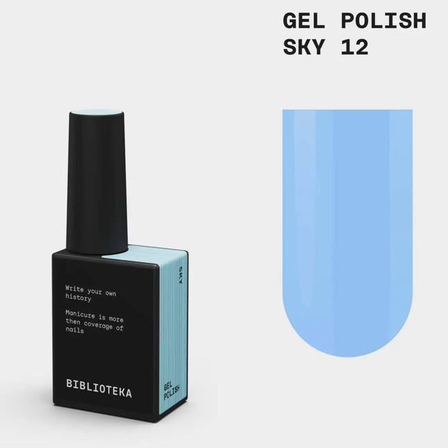 BIBLIOTEKA Esmalte en gel №012 Cielo 10ml - Color azul delicado
