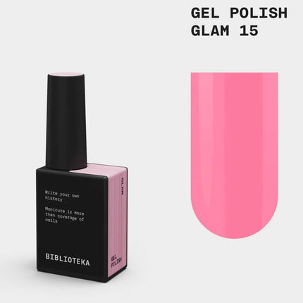 BIBLIOTEKA Esmalte en gel №015 Glam 10ml - Color rosa