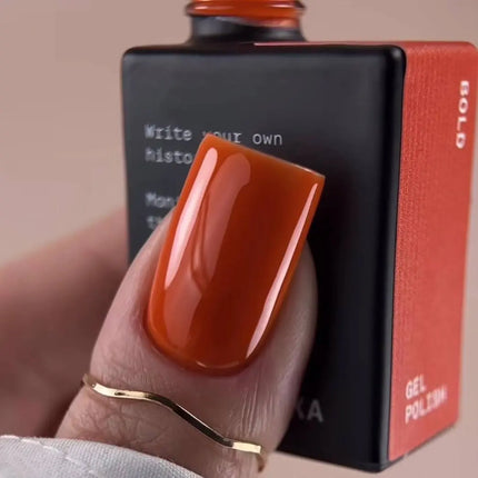 BIBLIOTEKA Esmalte de Gel №030 Bold 10ml - Color naranja Cold