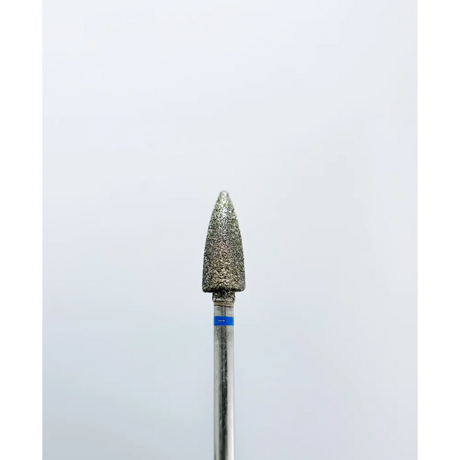 Diamond nail drill bit for pedicure “Cone” 4.7*12 mm Blue - Diamond nail drill bits