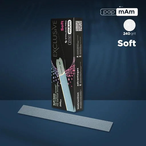 Disposable files papmAm (With Soft Foam Layer) Staleks Pro Exclusive 20 (25 Pcs) 240 grit DFCX-20-240/25 - Disposable