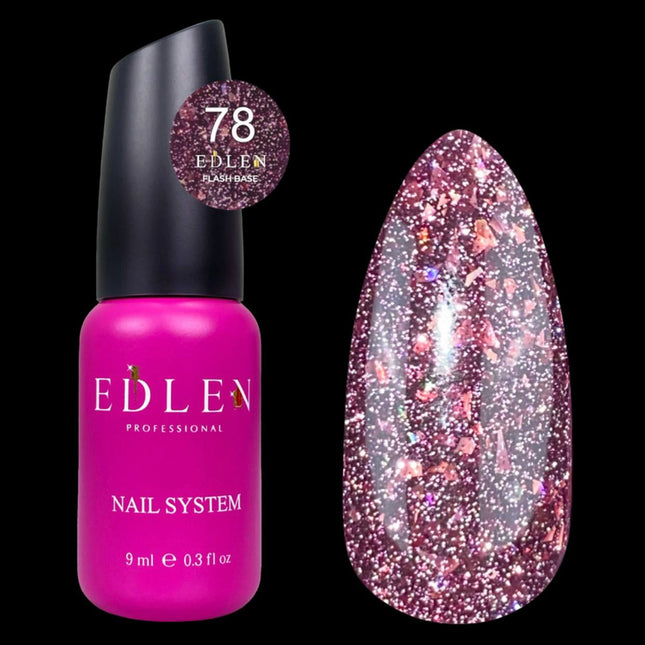 Edlen Cover Base Flash №78 Tyrian purple with foil 9ml