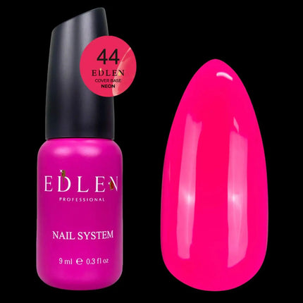 Edlen Cover Base Neon №44 Crimson Pink 9ml