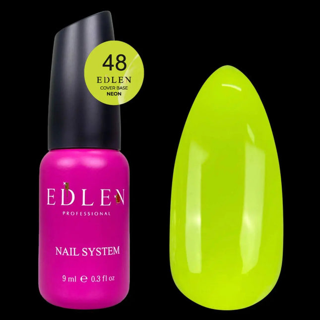 Edlen Cover Base Neon №48 Lime Yellow 9ml