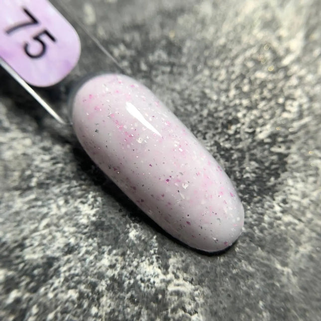 Edlen Cover Base Potal №75 Milk with purple silver foil 9ml