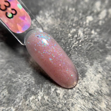 Capa de base Edlen Cover Shimer nº33 Pice con lámina holográfica 9ml