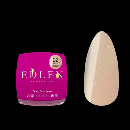 Edlen Builder Gel №22 "Princess" Cream Beige with shimmer 15ml