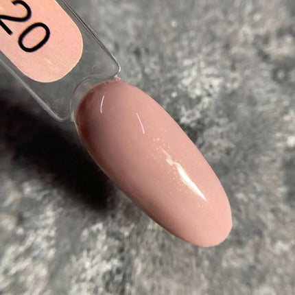 Esmalte semipermanente en gel Edlen, color n.º 20 Gris Beige con brillo dorado, 9ml
