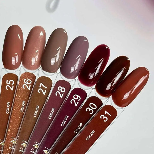 Edlen Gel Polish Color №25 Warm Brown 9ml