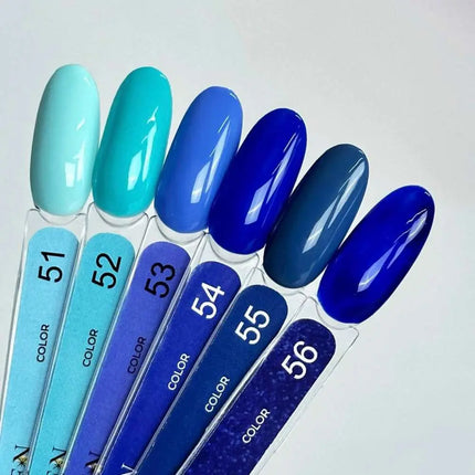 Edlen Gel Polish Color №56 Dark Blue with glitter 9ml