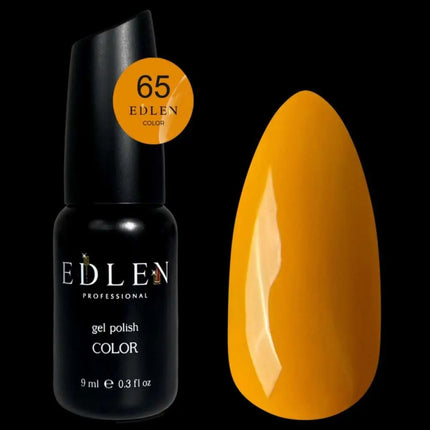 Esmalte en gel Edlen, color n.º 65 Amarillo mostaza, 9 ml