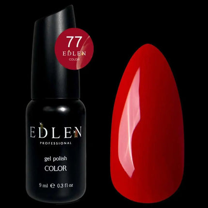 Esmalte en gel Edlen, color n.º 77 Rojo carmesí, 9ml