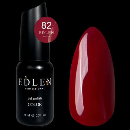 Esmalte en gel Edlen, color n.º 82 Rubí oscuro, 9 ml