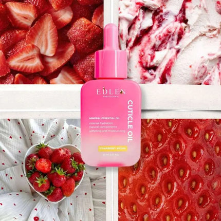 Aceite para cutículas con aroma a fresa Edlen, 30 ml