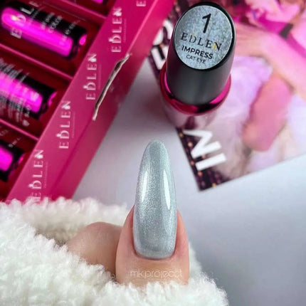 Edlen Cat Eye Impress n.º 1 Plateado 9ml