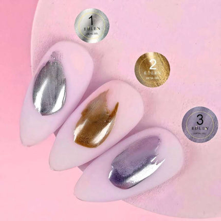 Pintura en gel metálica Edlen color dorado 5 ml