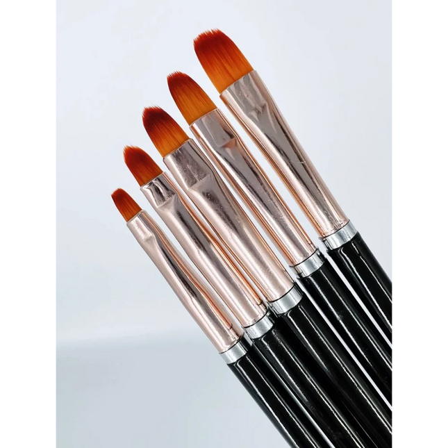 Gel Brush Oval Black - Nail Art Brushes