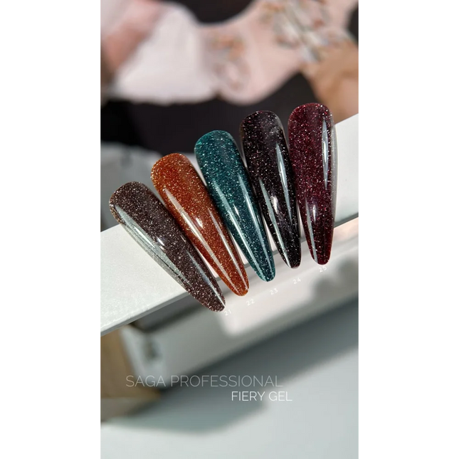 Gel polish Fiery №23 9 ml Saga Professional - Gel Nail Polish