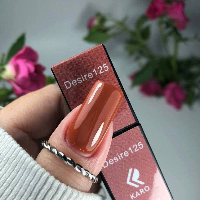 Esmalte en gel Desire №125 cuero marrón 8ml KARO