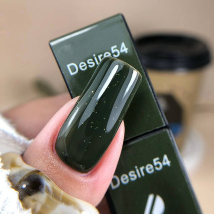 Esmalte en gel Desire №54 verde botella con brillo 8ml KARO