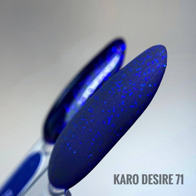 Esmalte en gel Desire №71 azul profundo con brillo 8ml KARO